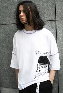 Фото - Футболка белая Staff x SadSvit Цвіт Магнолії white oversize - Men box