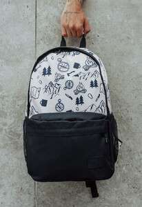 Фото - Рюкзак молочно-черный Staff 25L travel - Men box