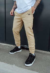 Фото - Спортивные штаны хлопковые бежевые Staff beige logo - Men box