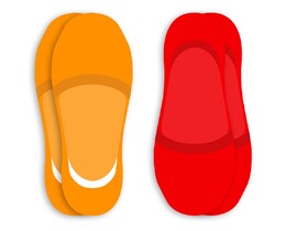 Фото - Набор ярких следков от SOX (2 пары: оранжевые + красные) - Men box