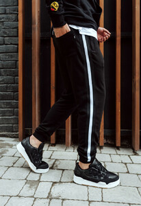 Фото - Спортивные штаны с лампасами Staff lampas black - Men box