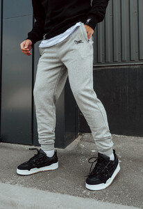 Фото - Спортивные штаны из хлопка Staff gray melange logo - Men box