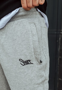 Фото - Спортивные штаны из хлопка Staff gray melange logo - Men box