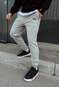 Фото - Спортивные штаны из хлопка Staff gray melange logo - Men box