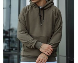 Фото - Худи цвета темный хаки Staff dark khaki oversize - Men box