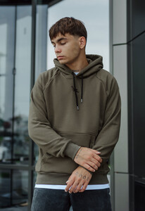 Фото - Худи цвета темный хаки Staff dark khaki oversize - Men box