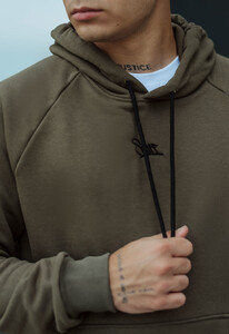 Фото - Худи цвета темный хаки Staff dark khaki oversize - Men box