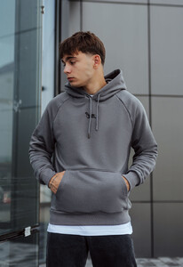 Фото - Худі сіре з вишивкою Staff gray oversize - Men box