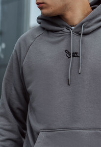 Фото - Худі сіре з вишивкою Staff gray oversize - Men box