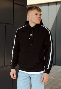 Фото - Худи черное с лампасами Staff black lampas oversize - Men box