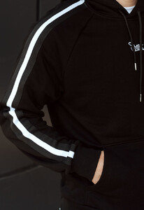 Фото - Худи черное с лампасами Staff black lampas oversize - Men box