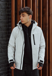 Фото - Светло-серая куртка Staff mei soft shell light gray - Men box