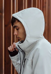 Фото - Светло-серая куртка Staff mei soft shell light gray - Men box