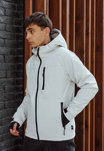 Фото - Светло-серая куртка Staff mei soft shell light gray - Men box