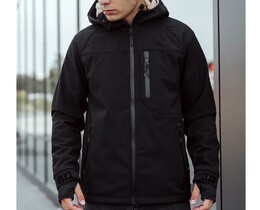 Фото - Куртка черного цвета Staff mei soft shell black - Men box
