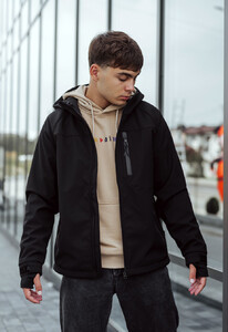 Фото - Куртка чорного кольору Staff mei soft shell black - Men box