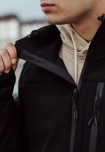 Фото - Куртка чорного кольору Staff mei soft shell black - Men box