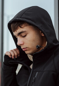 Фото - Куртка чорного кольору Staff mei soft shell black - Men box