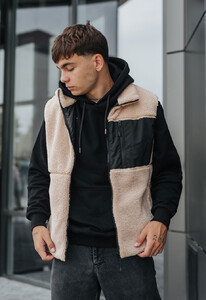 Фото - Меховой жилет бежевого цвета Staff rs beige - Men box