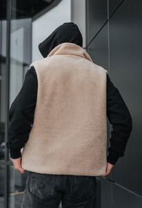Фото - Меховой жилет бежевого цвета Staff rs beige - Men box
