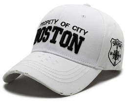 Фото - Бейсболка от Narason белая с черным логотипом Boston - Men box