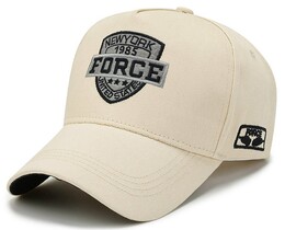 Фото - Військова кепка Narason бежевого кольору з лого U.S Force - Men box