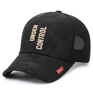Фото - Літня бейсболка Narason в чорному кольорі з сіткою - Men box