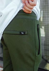 Фото - Спортивные штаны цвета хаки Staff wol logo khaki - Men box