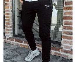 Фото - Спортивные штаны черного цвета Staff wol logo black - Men box