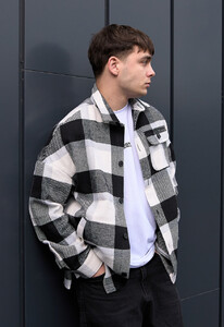 Фото - Молодежная клетчатая куртка-рубашка Staff c3 - Men box