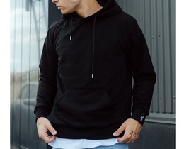 Фото - Худи черное с карманом Staff black basic - Men box