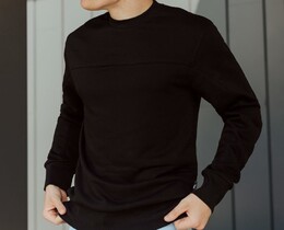 Фото - Свитшот однотонный черный Staff black basic - Men box