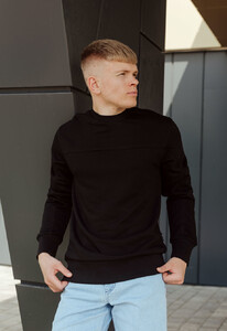 Фото - Свитшот однотонный черный Staff black basic - Men box