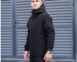 Фото - Повседневная куртка черного цвета Pobedov Matrix - Men box