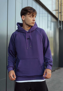 Фото - Худі фіолетове унісекс Staff dark violet logo oversize - Men box