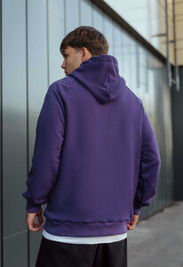Фото - Худі фіолетове унісекс Staff dark violet logo oversize - Men box
