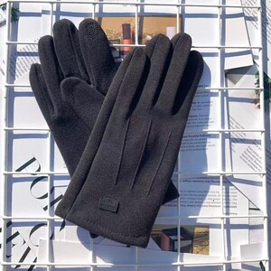 Фото - Перчатки Pobedov Elegant черные для сенсорного экрана - Men box