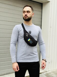 Фото - Сумка-бананка Intruder з патріотичною наклейкою - Men box