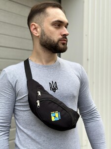Фото - Чоловіча сумка-бананка Intruder з патріотичним лого - Men box