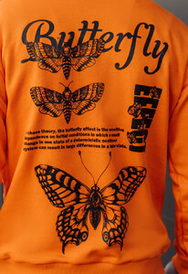 Фото - Худи оранжевое с бабочками Staff butterfly - Men box
