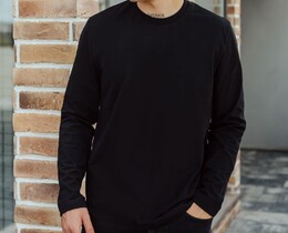 Фото - Лонгслив классический черный Staff black basic - Men box