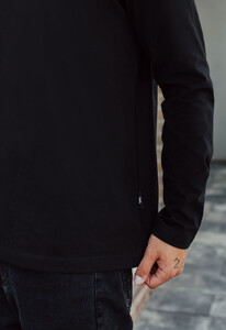 Фото - Лонгслів класичний чорний Staff black basic - Men box