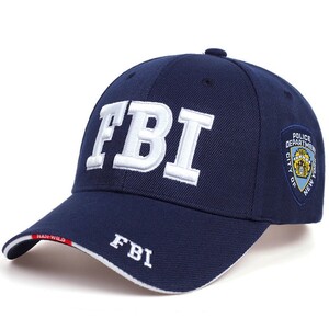 Фото - Кепка для мужчин Narason темно-синего цвета с лого FBI - Men box
