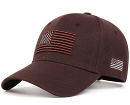 Фото - Чоловіча коричнева бейсболка Narason з прапором America - Men box