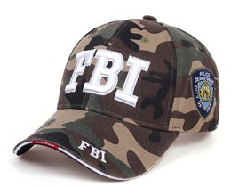 Фото - Камуфляжна військова бейсболка Narason із логотипом FBI - Men box