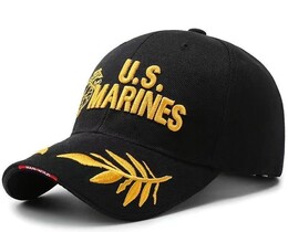 Фото - Бейсболка Narason чорна із золотистим лого U.S Marines - Men box