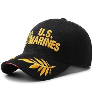 Фото - Бейсболка Narason чорна із золотистим лого U.S Marines - Men box