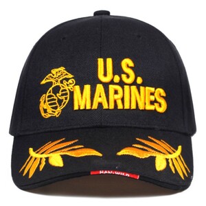 Фото - Бейсболка Narason чорна із золотистим лого U.S Marines - Men box
