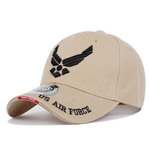 Фото - Бейсболка Narason бежевого кольору з лого U.S Air Force - Men box