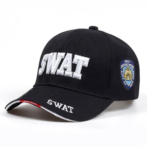Фото - Чоловіча бейсболка Narason в чорному кольорі з лого SWAT - Men box